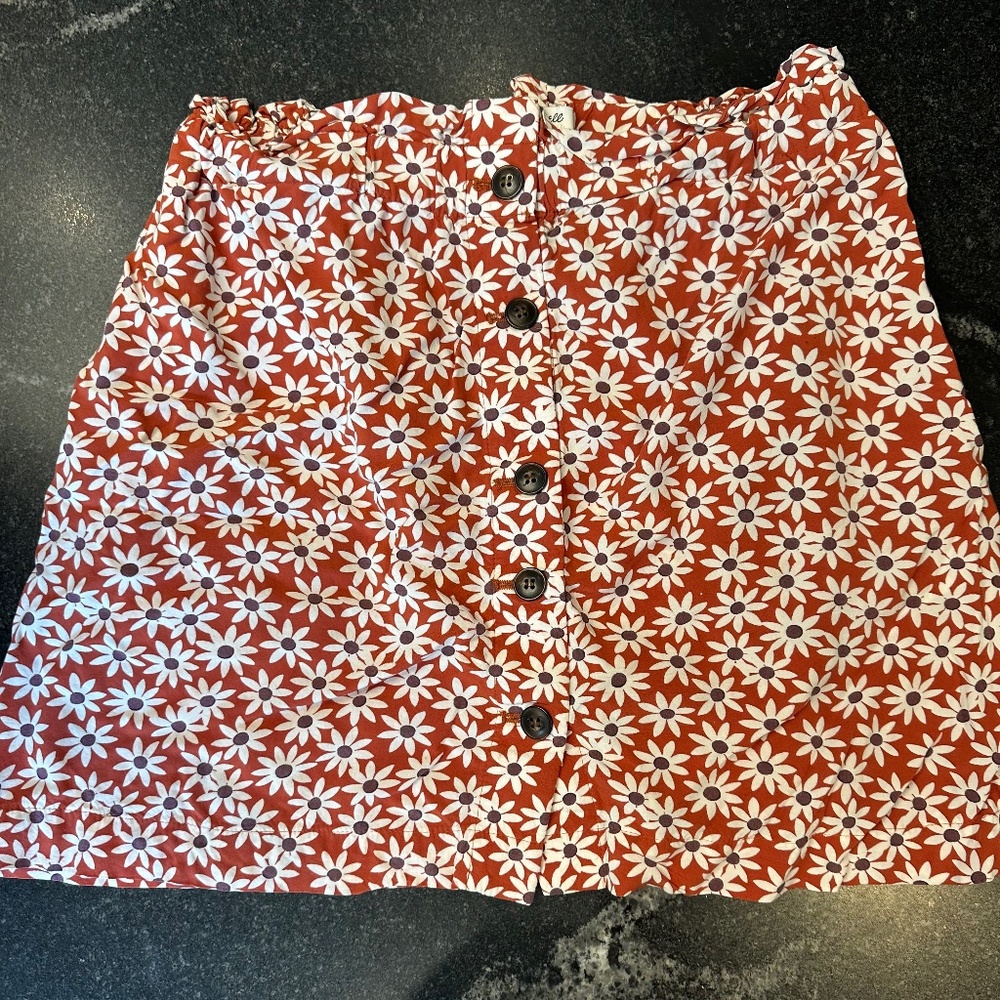 Madewell floral skirt